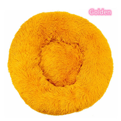 Super Soft Pet Cat Bed Plush Full Size Washable Calm Bed Donut Bed Comfortable Sleeping Artifact Suitable for Winter