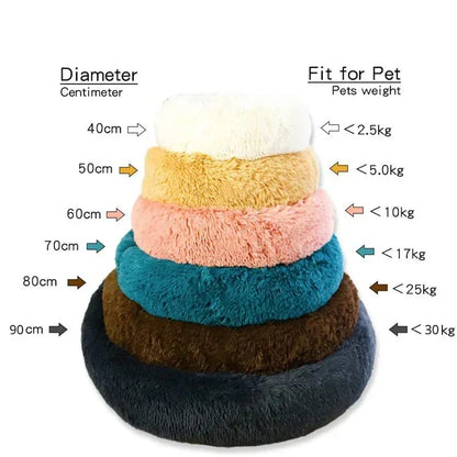 Super Soft Pet Cat Bed Plush Full Size Washable Calm Bed Donut Bed Comfortable Sleeping Artifact Suitable for Winter