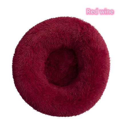 Super Soft Pet Cat Bed Plush Full Size Washable Calm Bed Donut Bed Comfortable Sleeping Artifact Suitable for Winter