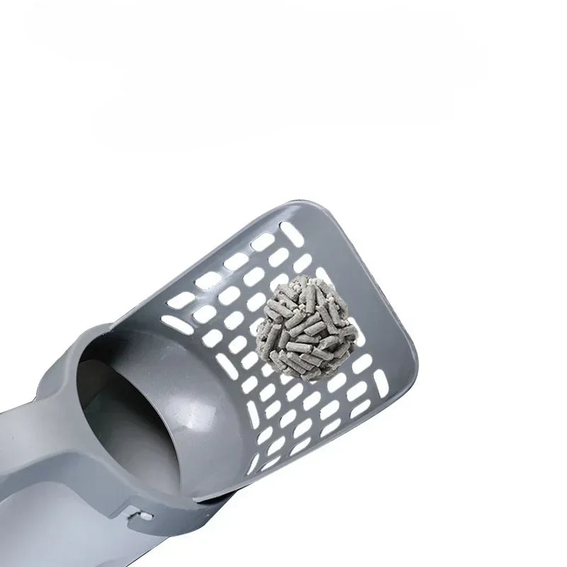 Integrated Detachable Deep Cat Litter Shovel with Refill Bag Holder, Cat Litter Scoop, Kitten Litter Box Cat Supplies