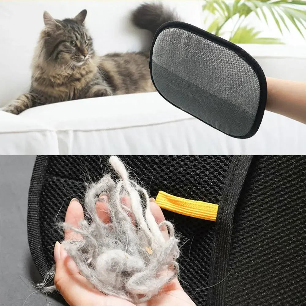 New Pet Grooming Gloves Static Dedusting Brush Pet Hair Remover Brush Removing Dog Cat Hair from Sofa Carpet Clothes
