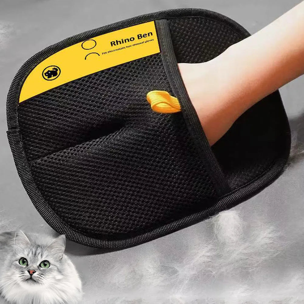 New Pet Grooming Gloves Static Dedusting Brush Pet Hair Remover Brush Removing Dog Cat Hair from Sofa Carpet Clothes