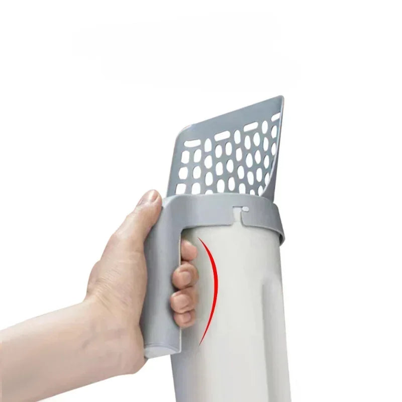 Integrated Detachable Deep Cat Litter Shovel with Refill Bag Holder, Cat Litter Scoop, Kitten Litter Box Cat Supplies