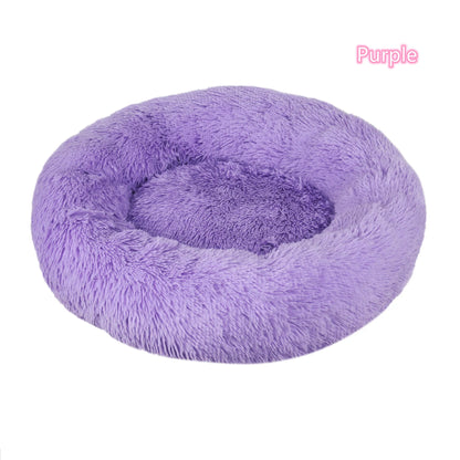 Super Soft Pet Cat Bed Plush Full Size Washable Calm Bed Donut Bed Comfortable Sleeping Artifact Suitable for Winter