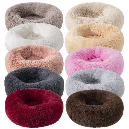 Super Soft Pet Cat Bed Plush Full Size Washable Calm Bed Donut Bed Comfortable Sleeping Artifact Suitable for Winter